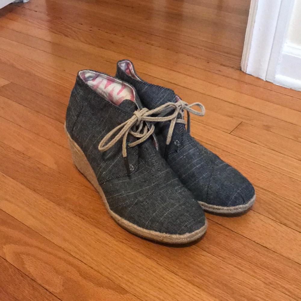 Toms - denim wedges